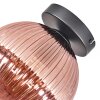 Koyoto ceiling light, globe light coppery, 1-light source