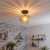 Koyoto ceiling light, globe light 20 cm Amber, clear, 1-light source