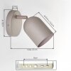 Horen wall light, wall spotlight sand-coloured, 1-light source