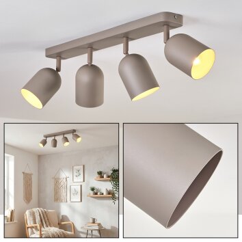 Horen ceiling light, ceiling spotlight sand-coloured, 4-light sources