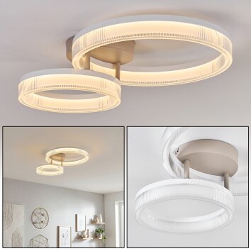 Jalek ceiling light LED sand-coloured, 1-light source