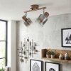 Casterk ceiling light, ceiling spotlight brown, chrome, 2-light sources