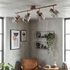 Casterk ceiling light, ceiling spotlight brown, chrome, 4-light sources