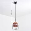 Ripoll hanging light, globe light, pendant light coppery, 1-light source