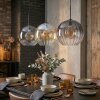 Koyoto hanging light, globe light, pendant light Amber, clear, Smoke-coloured, 3-light sources