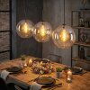 Koyoto hanging light, globe light, pendant light Amber, clear, 3-light sources