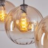 Koyoto hanging light, globe light, pendant light Amber, clear, 3-light sources