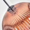 Ripoll hanging light, globe light, pendant light clear, coppery, 1-light source