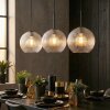 Koyoto hanging light, globe light, pendant light clear, 3-light sources