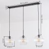 Koyoto hanging light, globe light, pendant light clear, 3-light sources