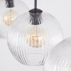 Koyoto hanging light, globe light, pendant light clear, 3-light sources