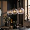 Koyoto hanging light, globe light, pendant light clear, Smoke-coloured, 3-light sources