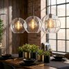 Koyoto hanging light, globe light, pendant light clear, 3-light sources