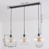 Koyoto hanging light, globe light, pendant light clear, 3-light sources