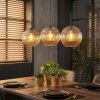 Koyoto hanging light, globe light, pendant light Amber, 3-light sources