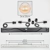 Koyoto hanging light, globe light, pendant light Amber, clear, 3-light sources