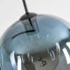 Koyoto hanging light, globe light, pendant light blue, clear, 3-light sources