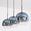 Koyoto hanging light, globe light, pendant light blue, clear, 3-light sources