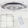Lidor ceiling light LED anthracite, grey, black, 1-light source, Remote control