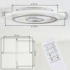 Lidor ceiling light LED grey, white, 1-light source, Remote control