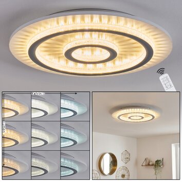 Lidor ceiling light LED grey, white, 1-light source, Remote control