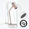Wolar table lamp LED sand-coloured, 1-light source
