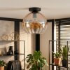 Koyoto ceiling light, globe light 20 cm Amber, clear, 1-light source