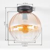 Koyoto ceiling light, globe light 20 cm Amber, clear, 1-light source