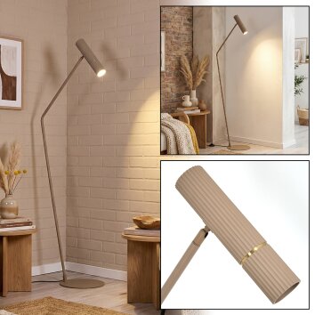 Wolar floor lamp LED sand-coloured, 1-light source