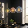 Koyoto hanging light, globe light, pendant light blue, green, clear, coppery, 3-light sources