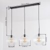 Koyoto hanging light, globe light, pendant light clear, 3-light sources