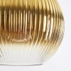 Koyoto hanging light, globe light, pendant light gold, clear, 3-light sources