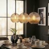 Koyoto hanging light, globe light, pendant light Amber, 3-light sources