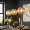 Koyoto hanging light, globe light, pendant light Amber, 3-light sources