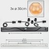 Koyoto hanging light, globe light, pendant light Amber, 3-light sources
