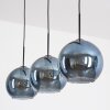 Koyoto hanging light, globe light, pendant light blue, 3-light sources