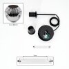 Ripoll hanging light, globe light, pendant light chrome, Smoke-coloured, 1-light source