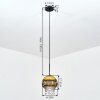 Ripoll hanging light, globe light, pendant light gold, clear, 1-light source