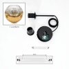 Ripoll hanging light, globe light, pendant light gold, clear, 1-light source