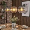 Koyoto hanging light, globe light, pendant light Amber, clear, Smoke-coloured, 3-light sources