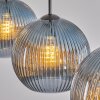 Koyoto hanging light, globe light, pendant light blue, 3-light sources