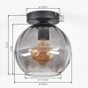 Koyoto ceiling light, globe light 20 cm Smoke-coloured, 1-light source