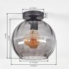 Koyoto ceiling light, globe light 20 cm Smoke-coloured, 1-light source