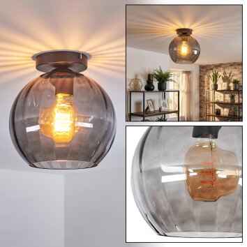 Koyoto ceiling light, globe light 20 cm Smoke-coloured, 1-light source