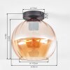 Koyoto ceiling light, globe light 20 cm Amber, 1-light source