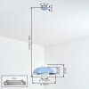 Jarik hanging light, pendant light blue, 1-light source