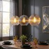 Koyoto hanging light, globe light, pendant light Amber, clear, Smoke-coloured, 3-light sources