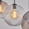 Koyoto hanging light, globe light, pendant light Amber, clear, Smoke-coloured, 3-light sources