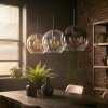 Koyoto hanging light, globe light, pendant light Amber, clear, Smoke-coloured, 3-light sources