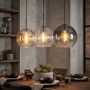 Koyoto hanging light, globe light, pendant light Amber, clear, Smoke-coloured, 3-light sources